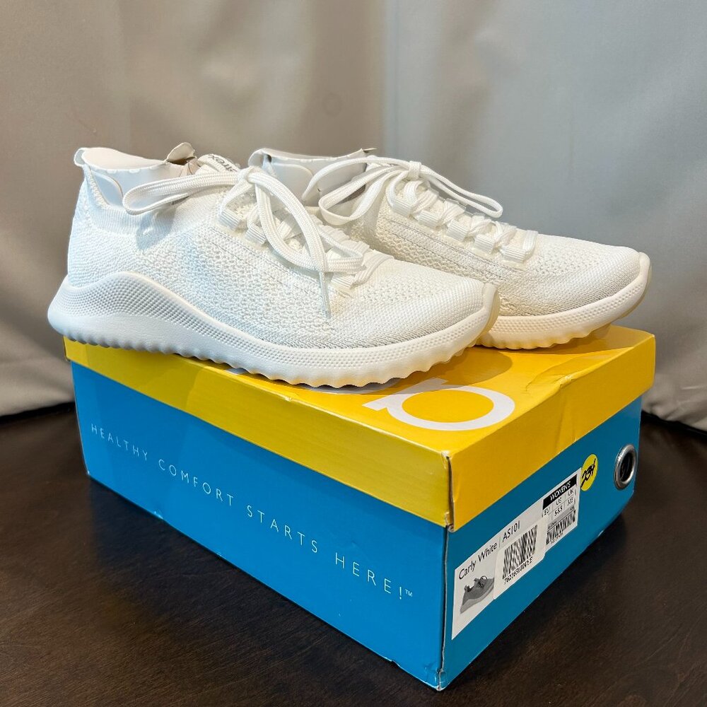 Aetrex NWB‎ Women's Carly Sneakers, White EU35